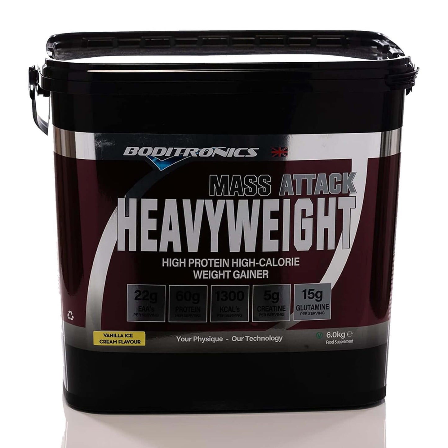 Boditronics Mass Attack Heavyweight Size: 6kg Flavour: Vanilla Ice Cream