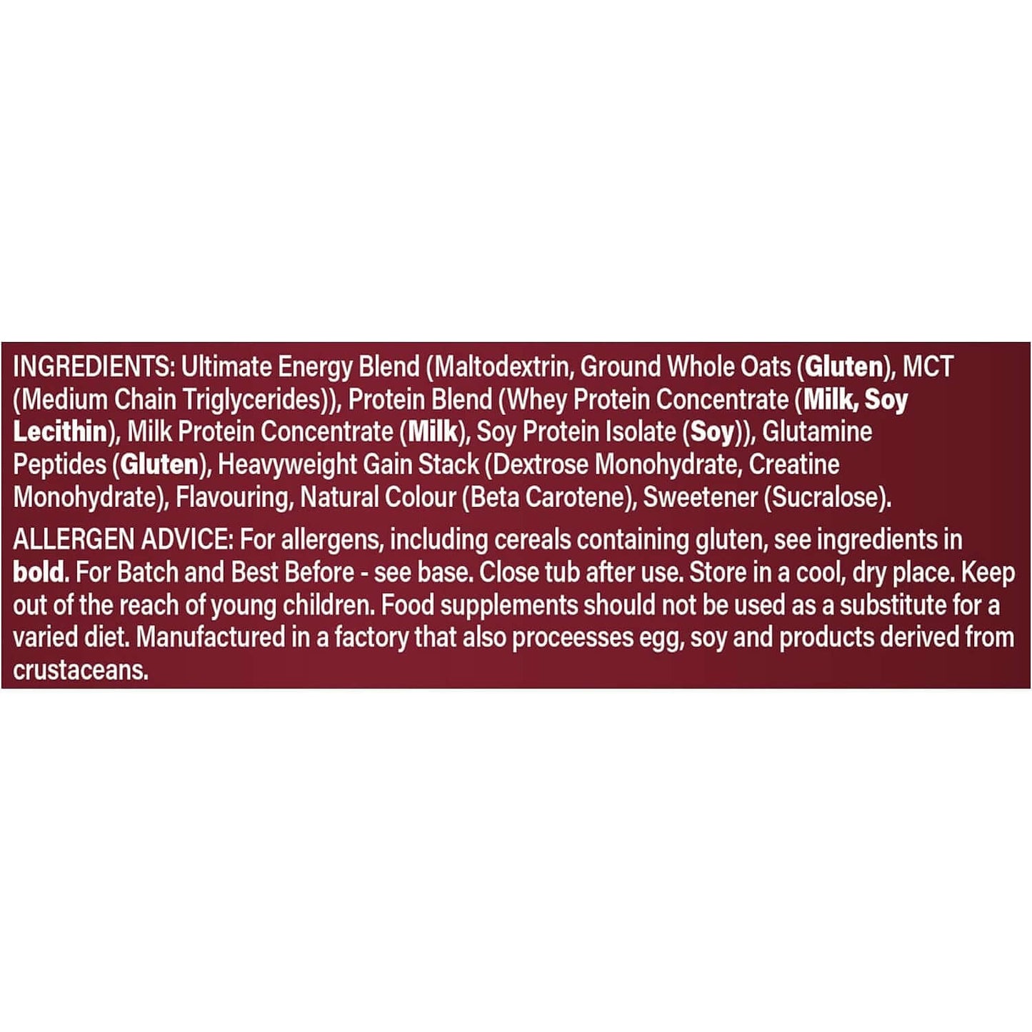 Boditronics Mass Attack Heavyweight Nutrition Facts