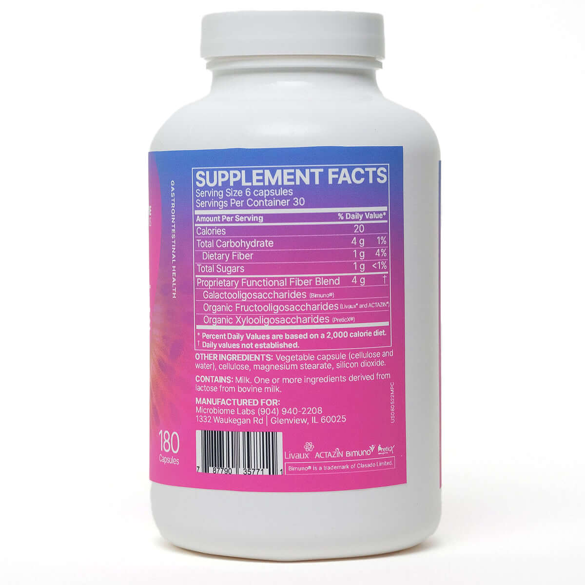 Microbiome Labs MegaPre Precision Prebiotic Nutrition Facts