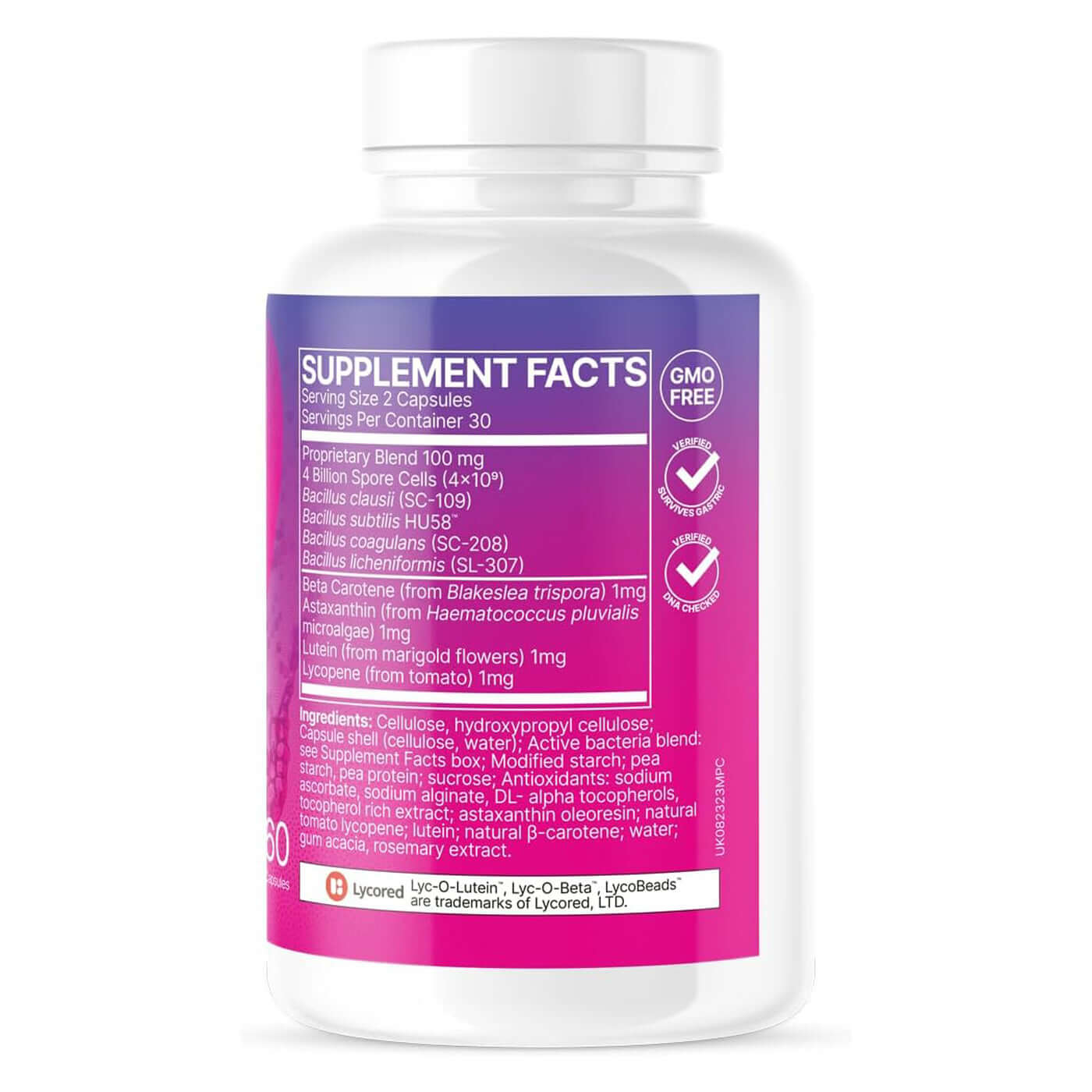 Microbiome Labs MegaSporeBiotic Plus Nutrition Facts