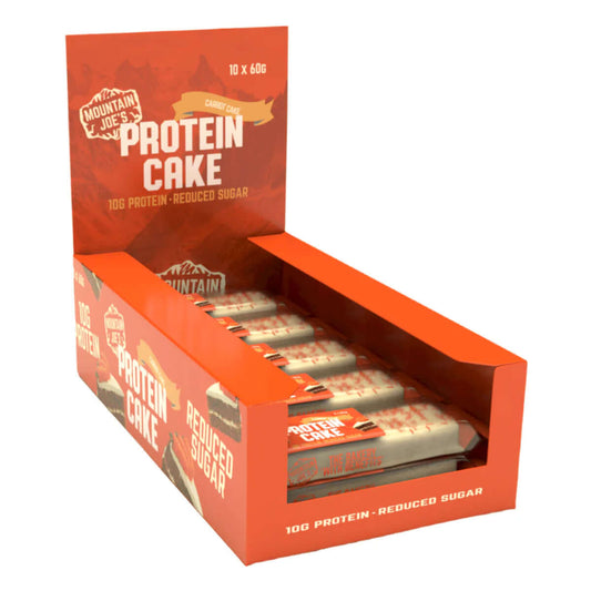 Mountain Joe's Cake Bars Size: 10 x 60g Flavour: Carrot Cake