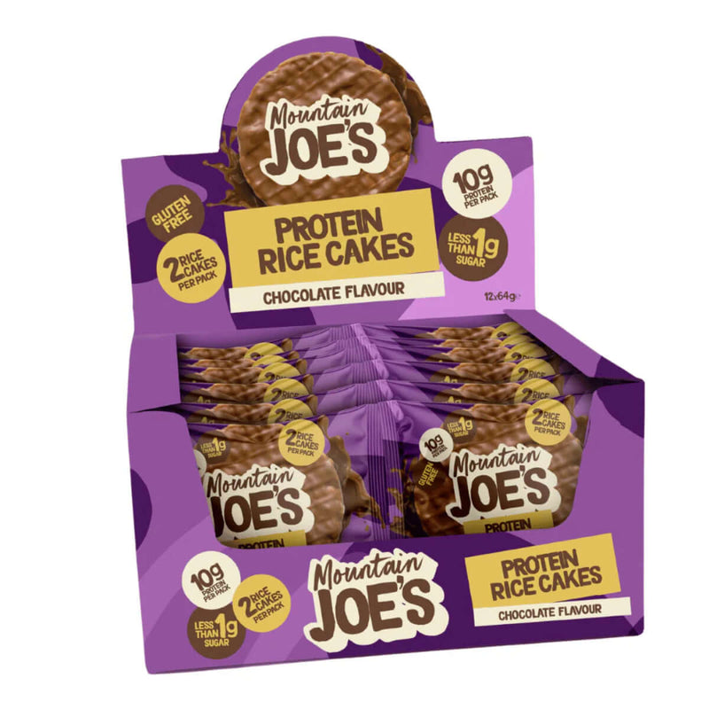Mountain Joe's Protein Rice Cakes Size: 12 x 2 x 32g Flavour: Chocolate