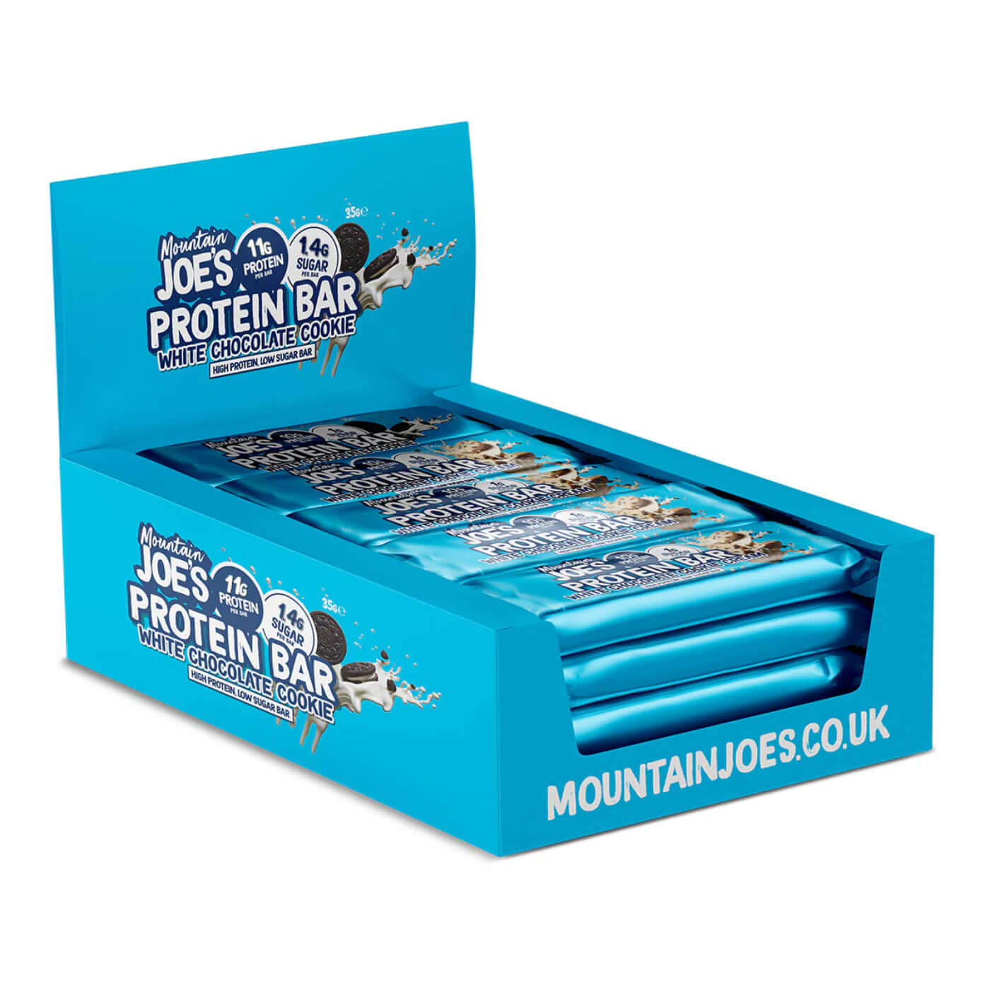 Mountain Joe's Snack Size Protein Bars Size: 12 x 35g Flavour: White Chocolate Cookie