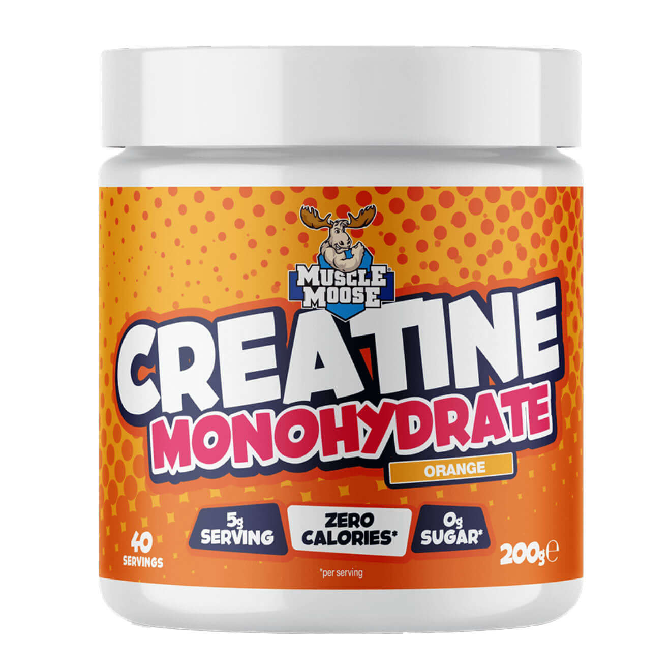 Muscle Moose Flavoured Creatine Size: 200g Flavour: Orange