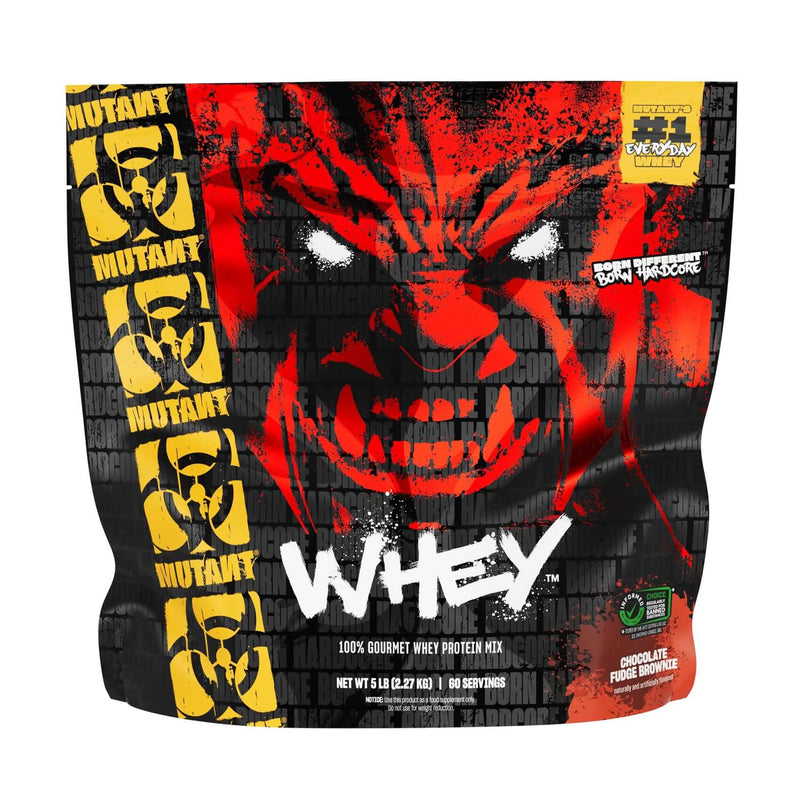Mutant Whey Size: 2.27kg Flavour: Chocolate Fudge Brownie