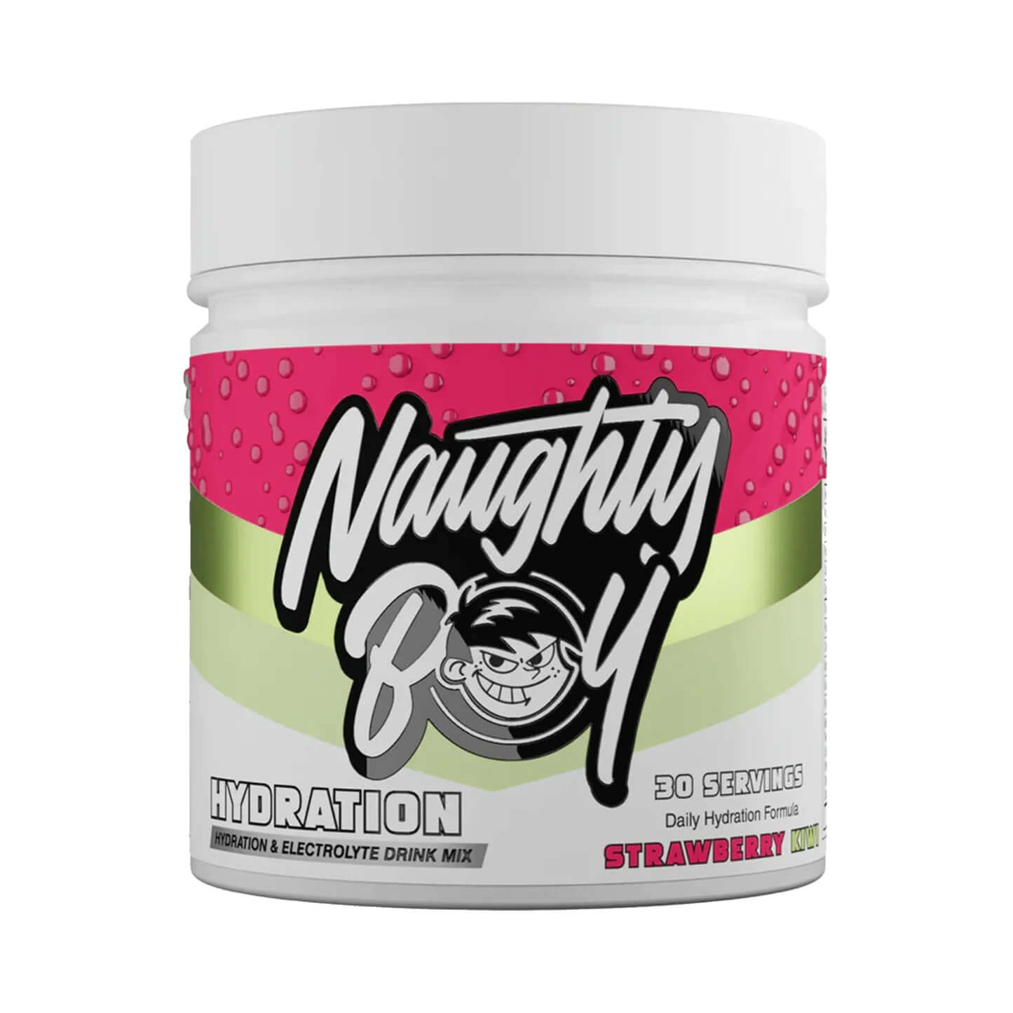 Naughty Boy Hydration Strawberry Kiwi, 30 servings. Daily hydration and electrolyte drink mix.