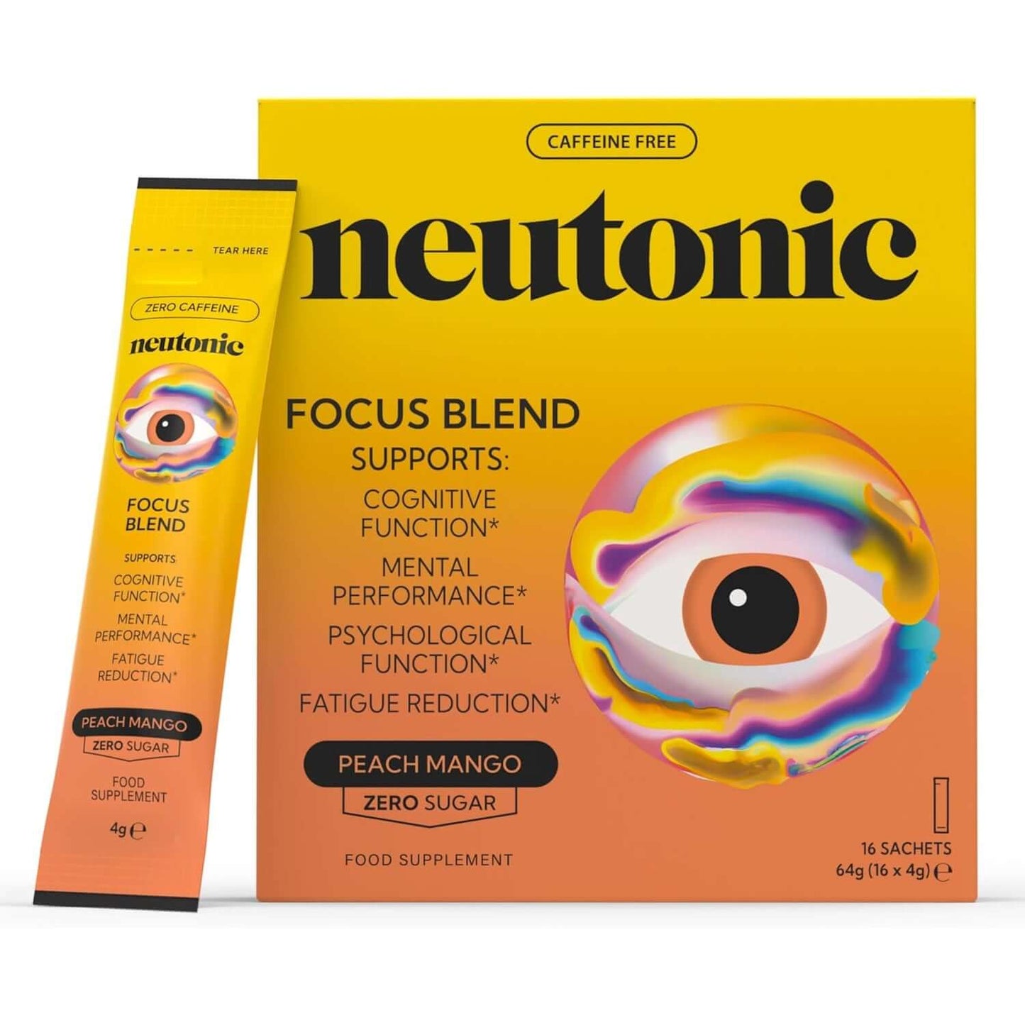 Neutonic Focus Blend Size: 16 Sachets Flavour: Peach Mango