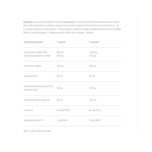 Olimp Arthroblock Forte Nutrition Facts