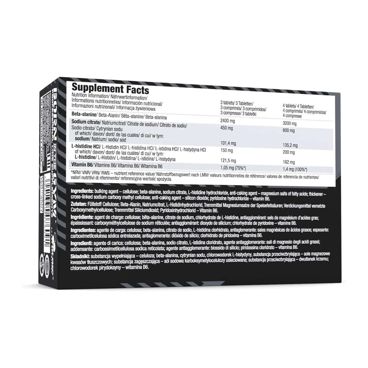 Olimp Beta-Alanine Carno Rush Mega Tabs Nutrition Facts