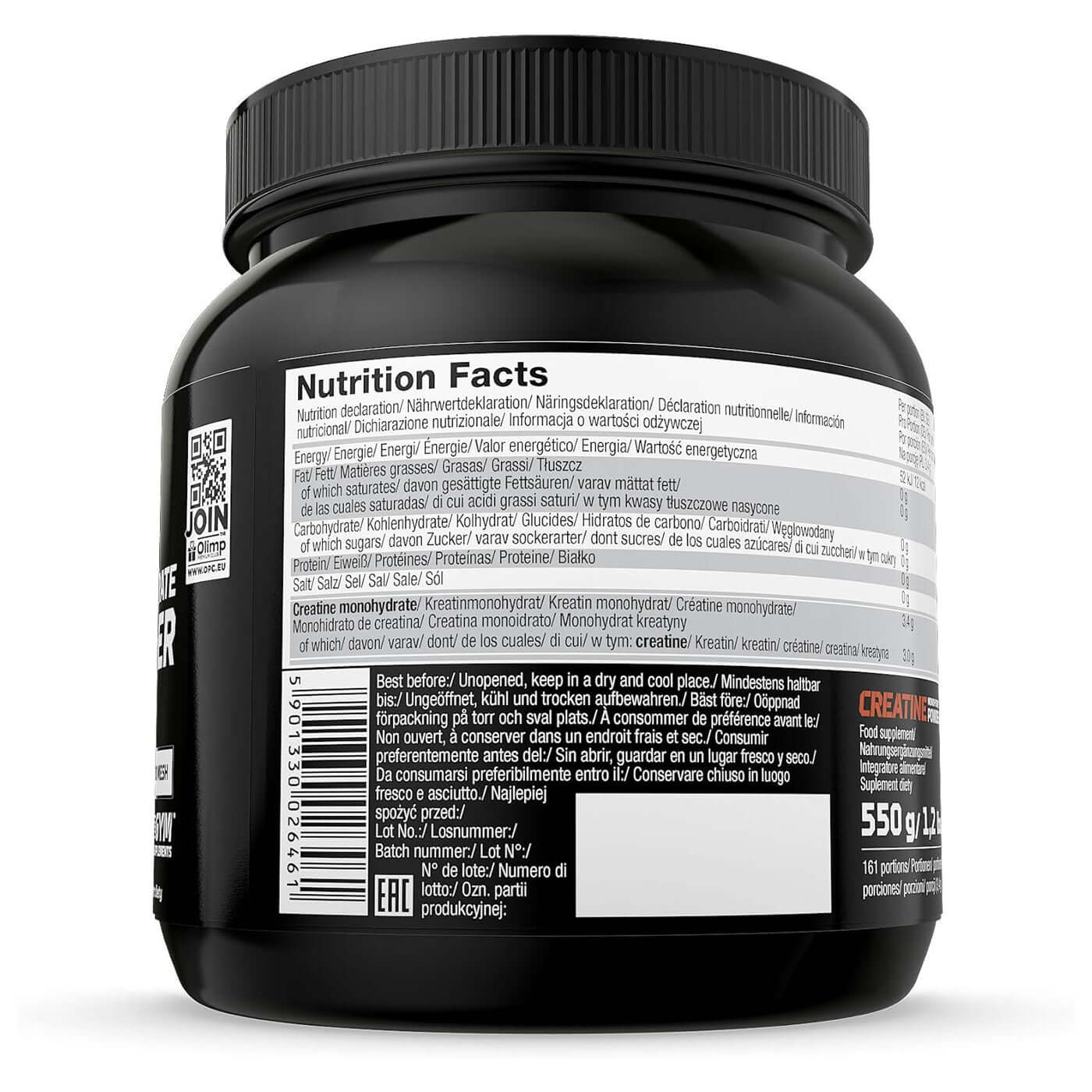 Olimp Creatine Monohydrate Nutritional Information