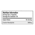 Per4m Creatine Capsules Nutrition Facts