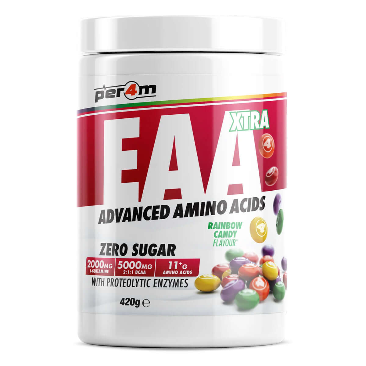 Per4m EAA Xtra Size: 420g Flavour: Rainbow Candy