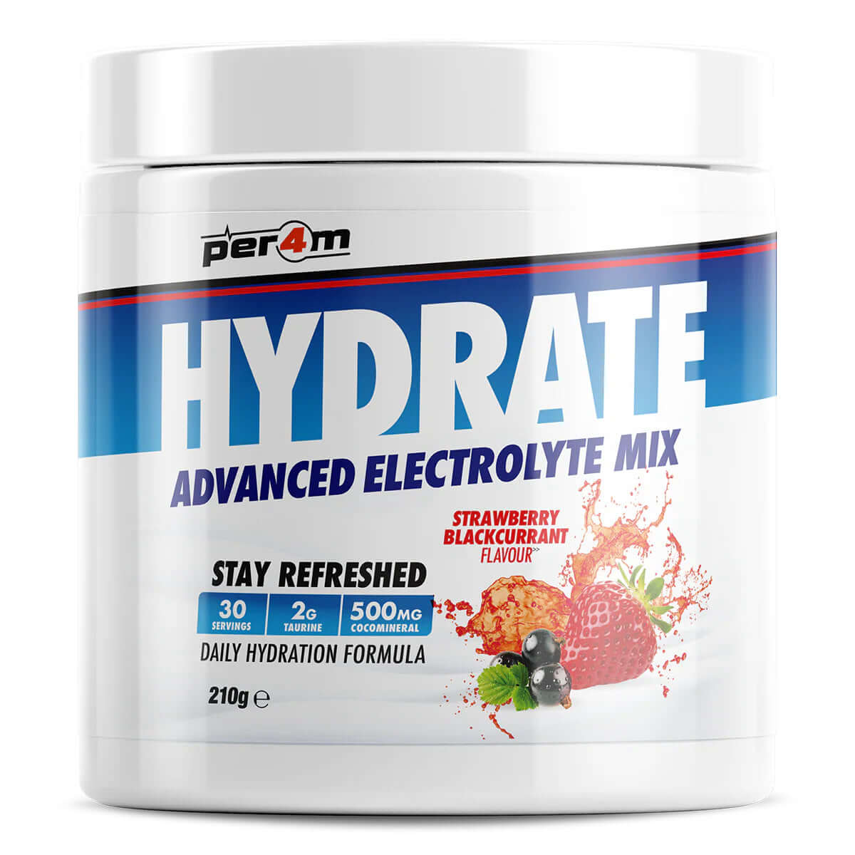 Per4m Hydrate Size: 210g Flavour: Strawberry Blackcurrant