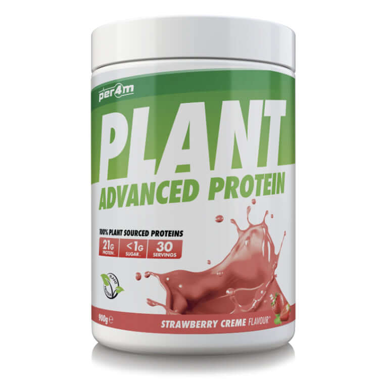 Per4m Plant Protein Size: 900g Flavour: Strawberry Crème
