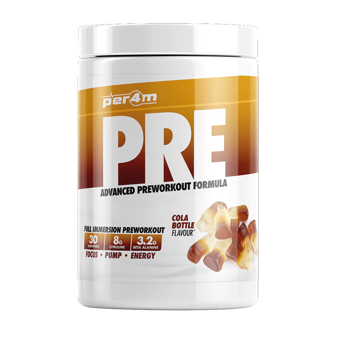 Per4m Pre Workout Size: 570g Flavour: Cola Bottle