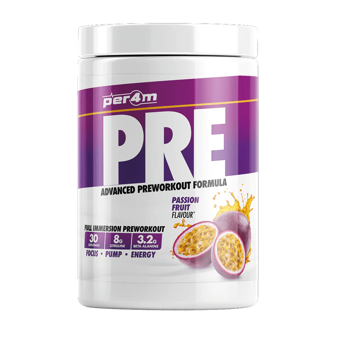 Per4m Pre Workout Size: 570g Flavour: Passion Fruit