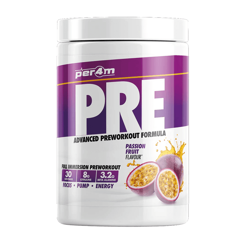 Per4m Pre Workout Size: 570g Flavour: Passion Fruit