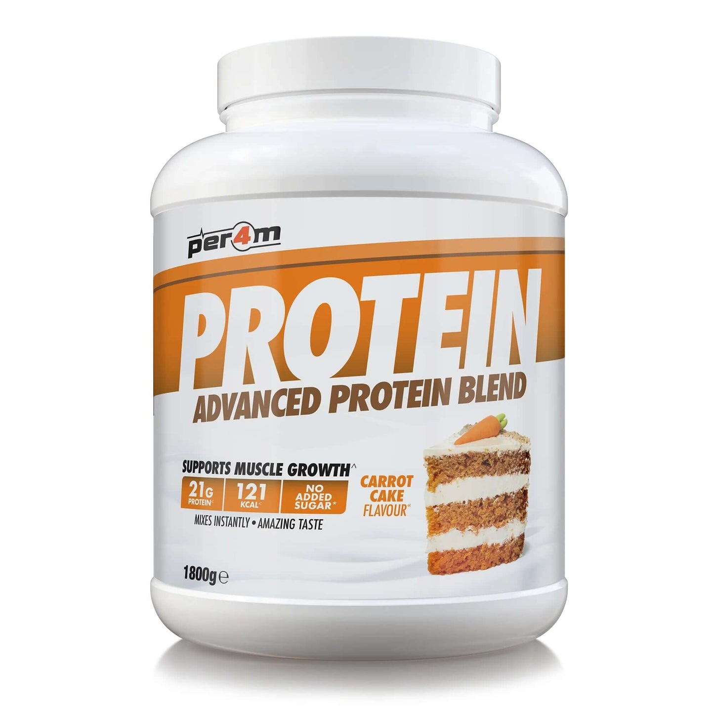 Per4m Advanced Protein Blend Size: 1.8kg Flavour: Carrot Cake