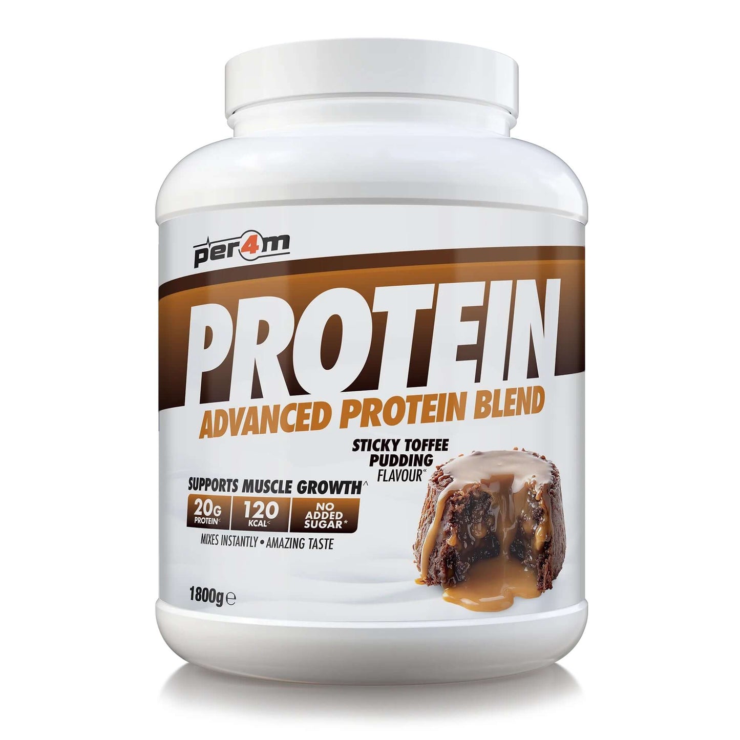 Per4m Advanced Protein Blend Size: 1.8kg Flavour: Sticky Toffee Pudding