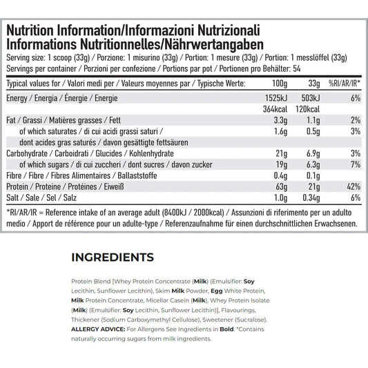 Per4m Advanced Protein Blend Nutrition Facts