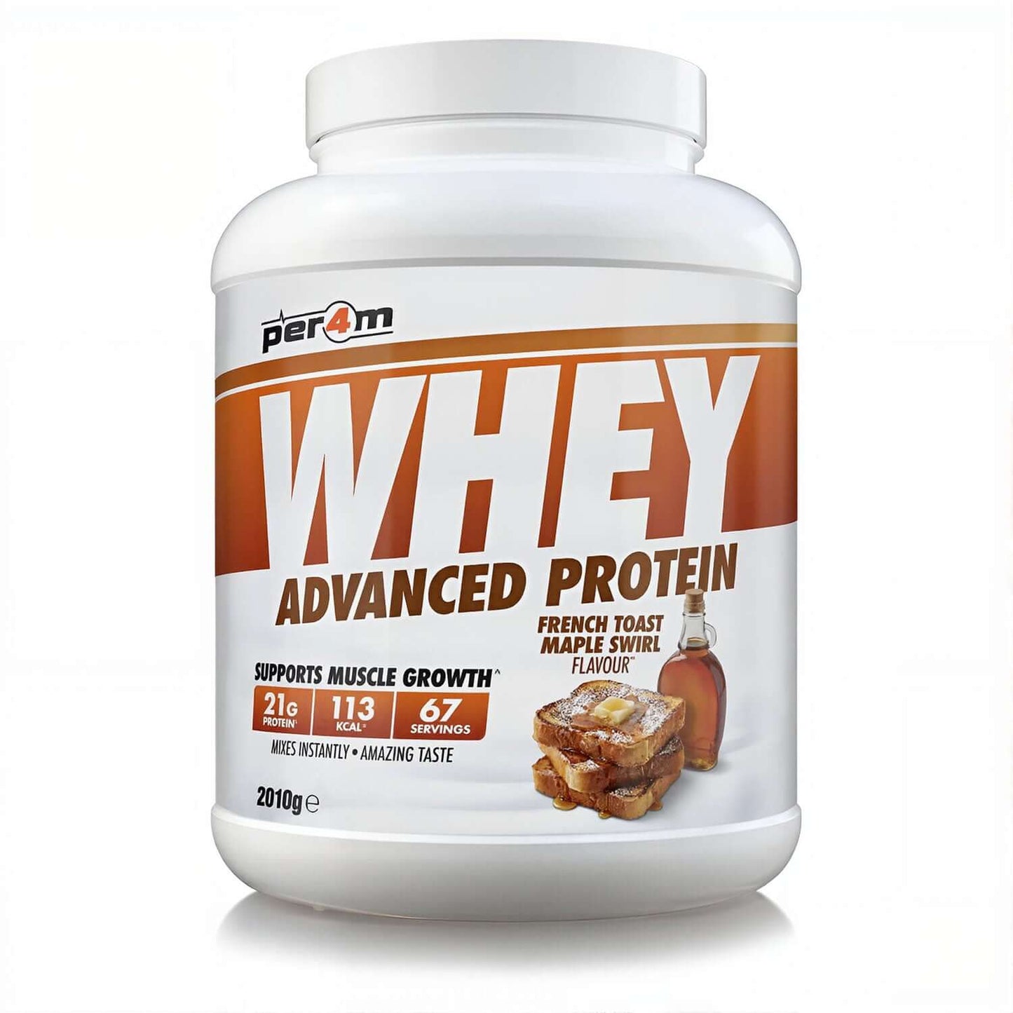 Per4m Whey Protein Size: 2.01kg Flavour: French Toast Maple Swirl