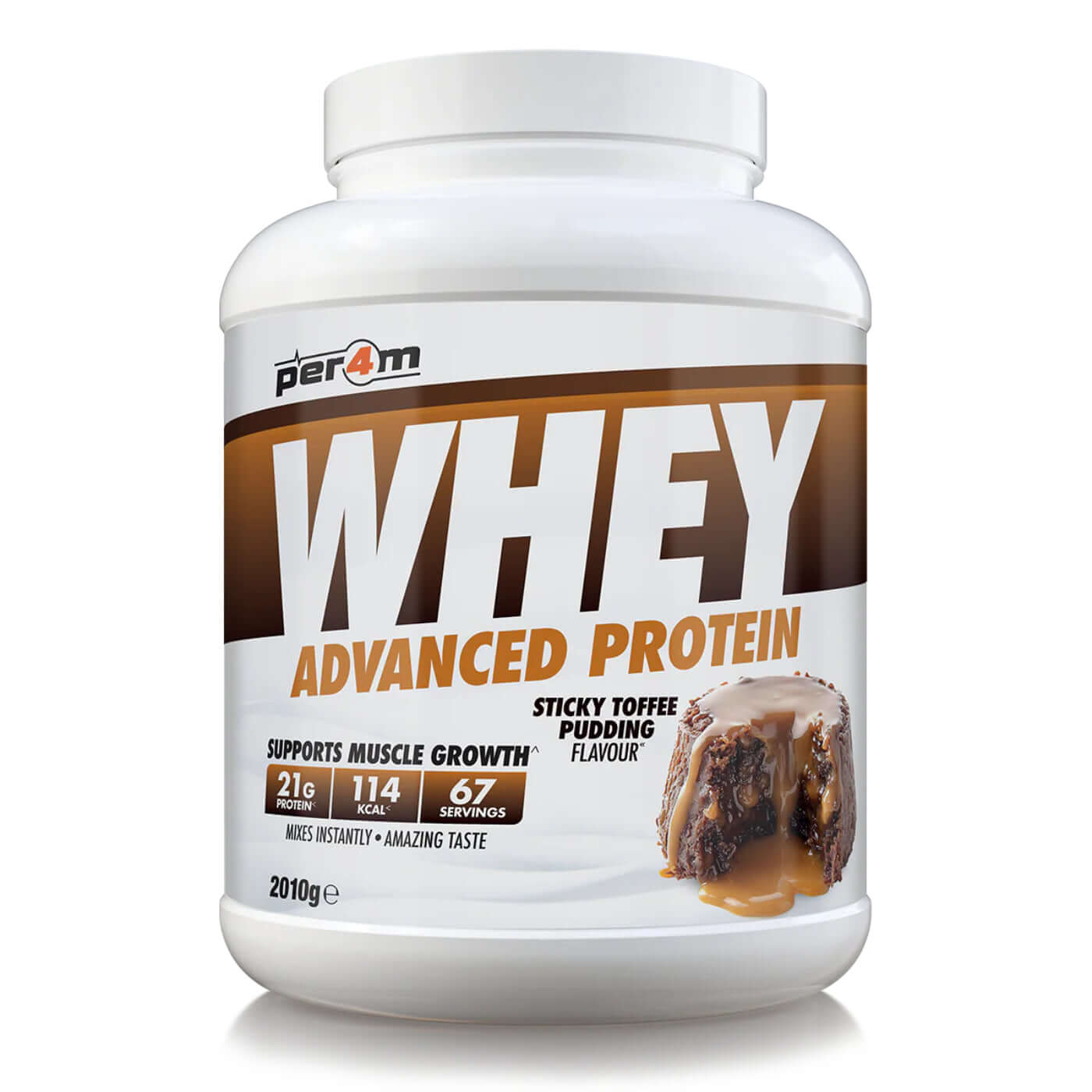 Per4m Whey Protein Size: 2.01kg Flavour: Sticky Toffee Pudding