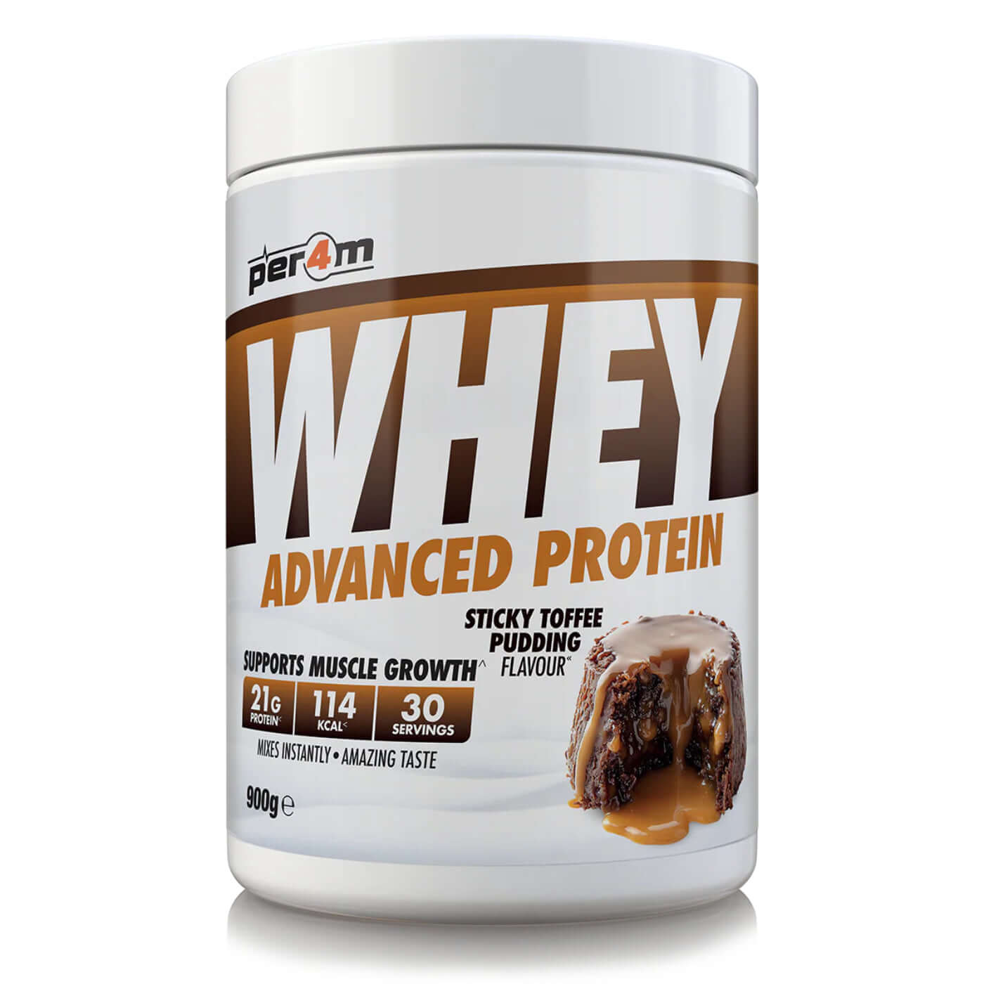 Per4m Whey Protein Size: 900g Flavour: Sticky Toffee Pudding