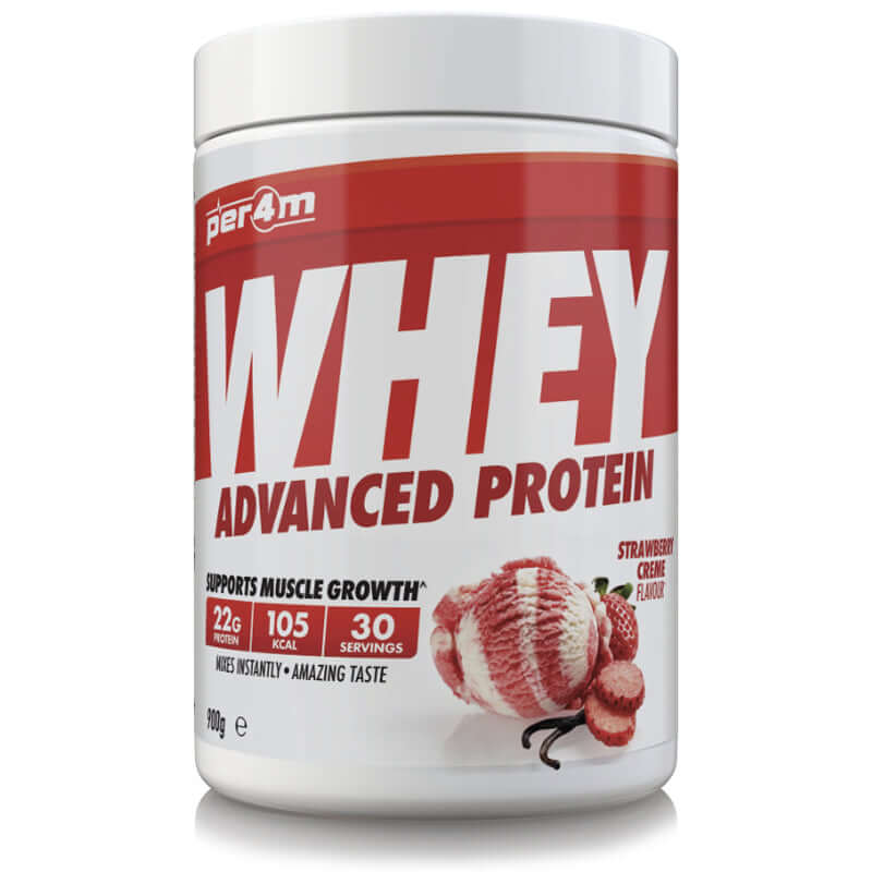 Per4m Whey Protein Size: 900g Flavour: Strawberry Crème