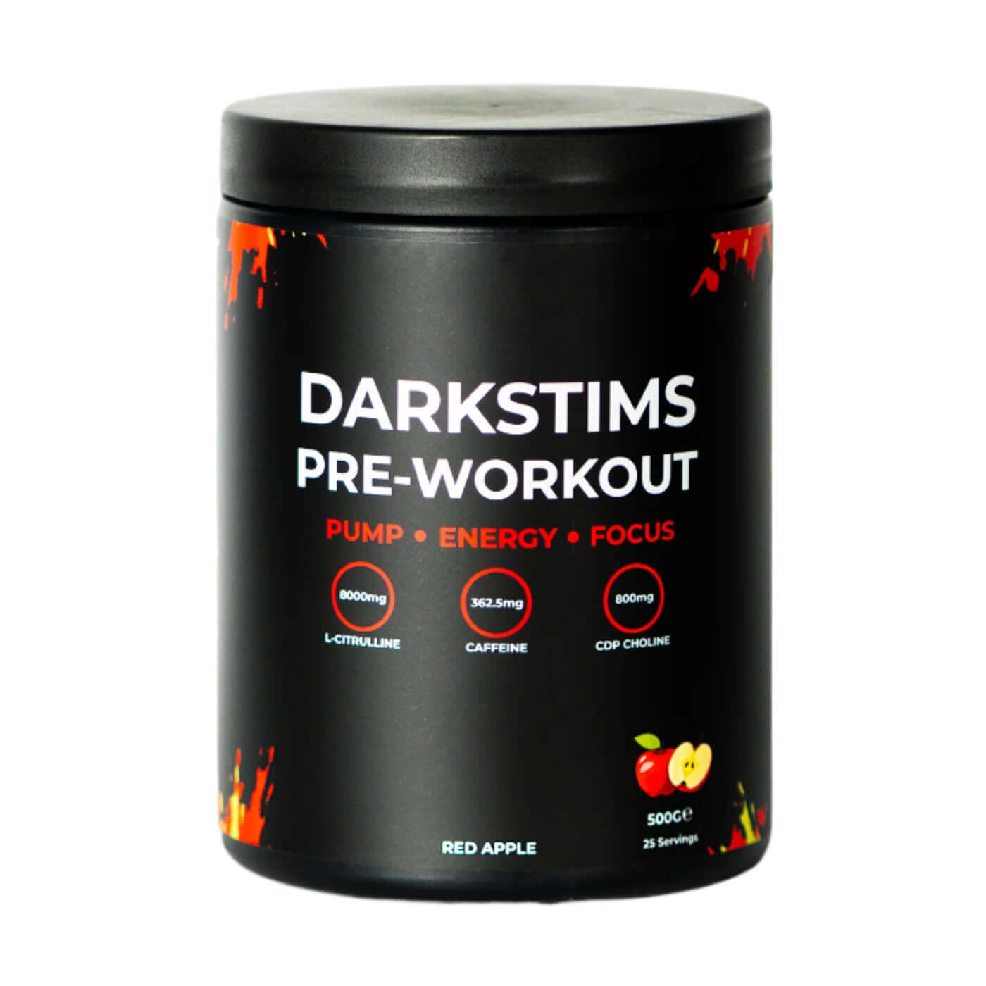 DarkStims Pre Workout V4 Size: 500g Flavour: Red Apple
