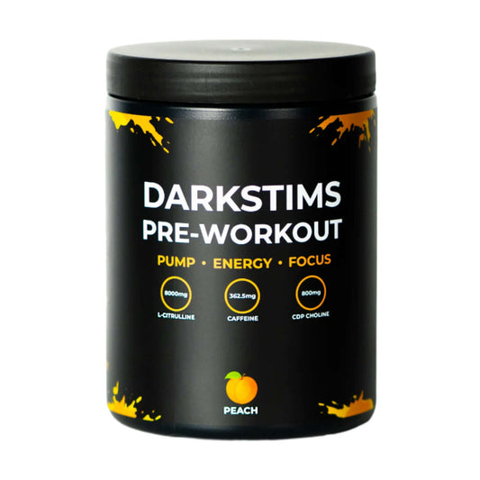 DarkStims Pre Workout V4 Size: 500g Flavour: Peach