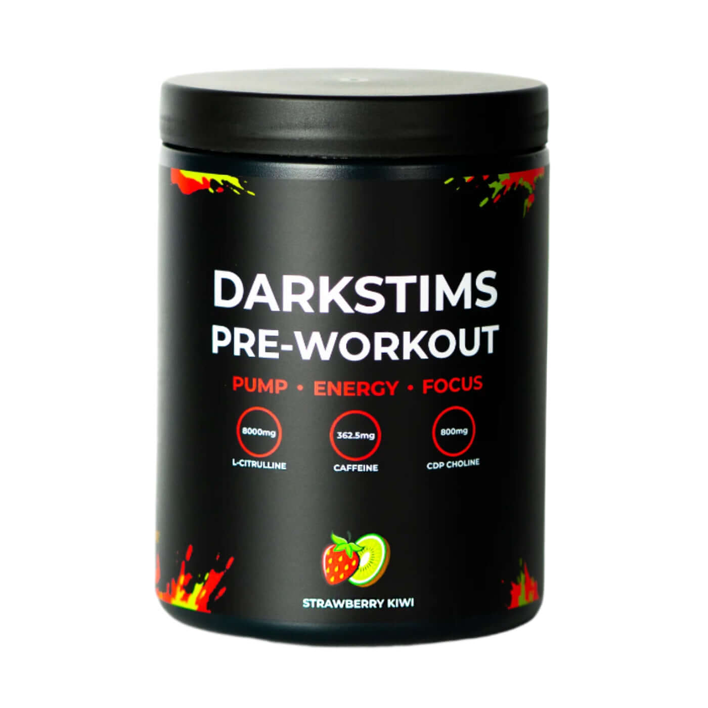 DarkStims Pre Workout V4 Size: 500g Flavour: Strawberry Kiwi