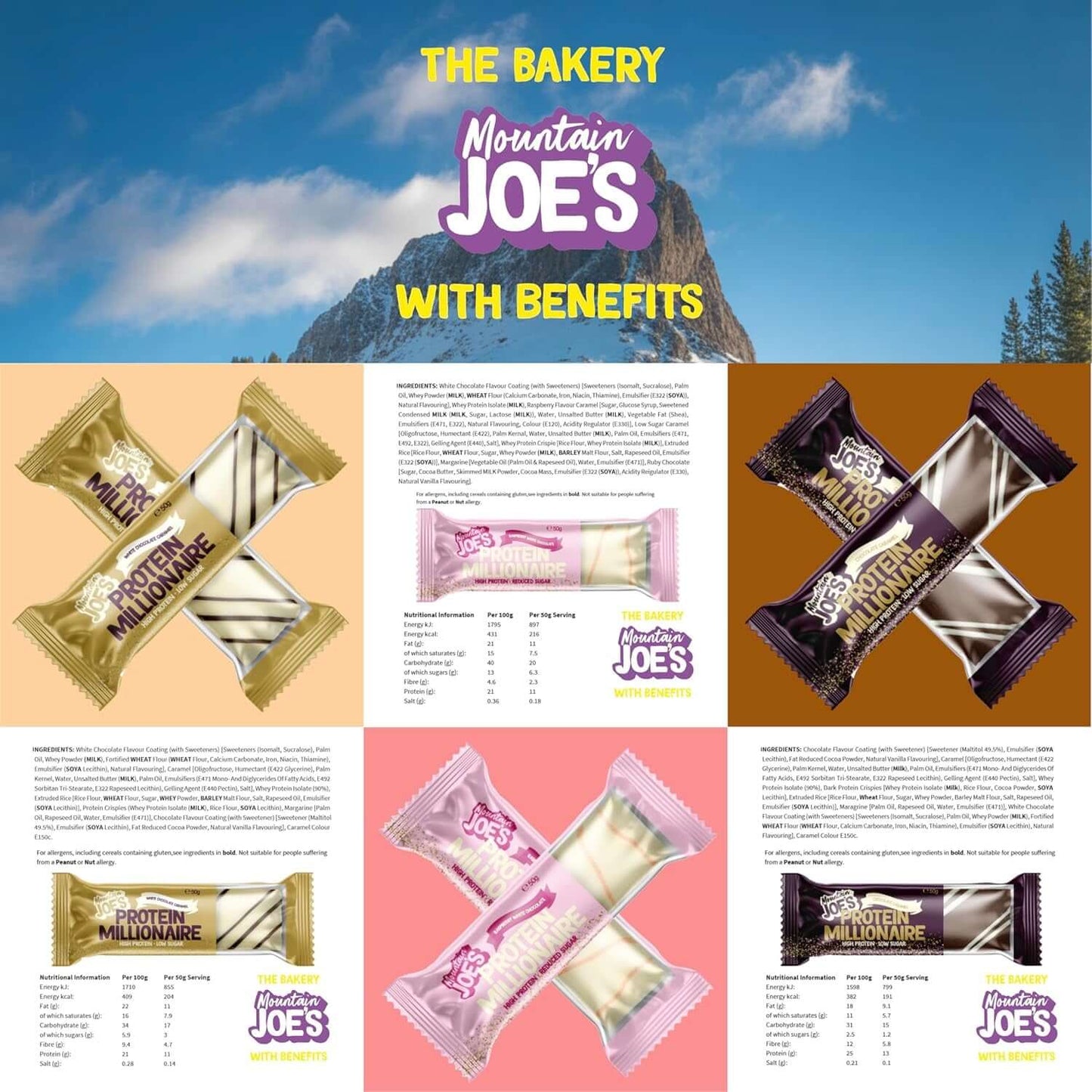 Mountain Joe's Millionaire Bars Nutrition Facts