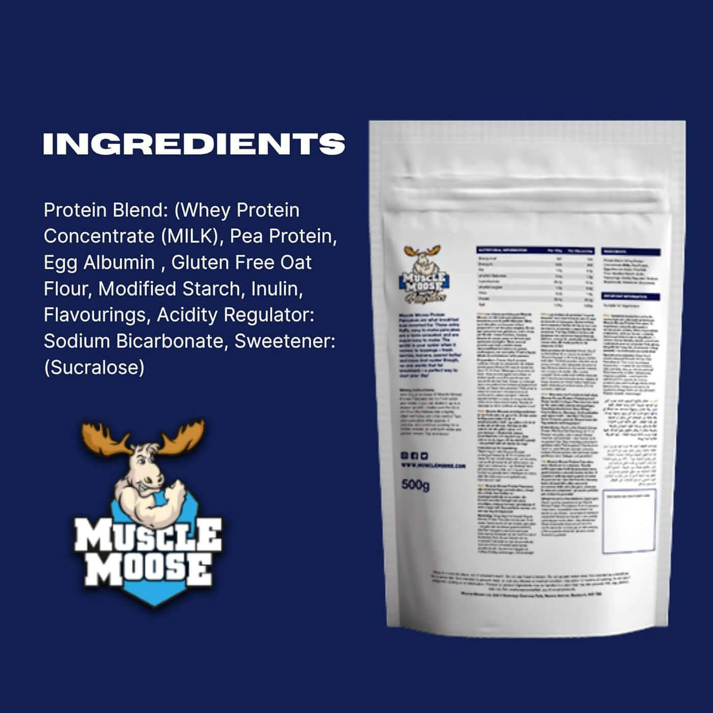 Muscle Moose Protein Pancakes Ingredients