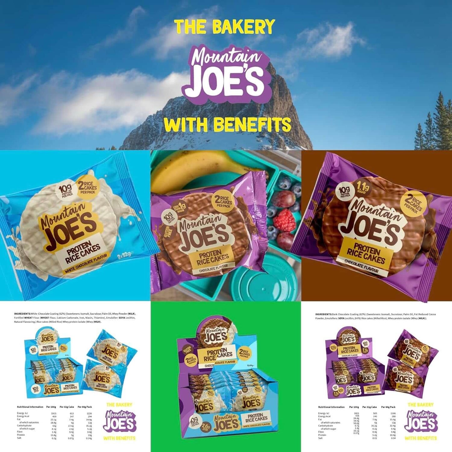 Mountain Joe's Protein Rice Cakes Nutrition Facts