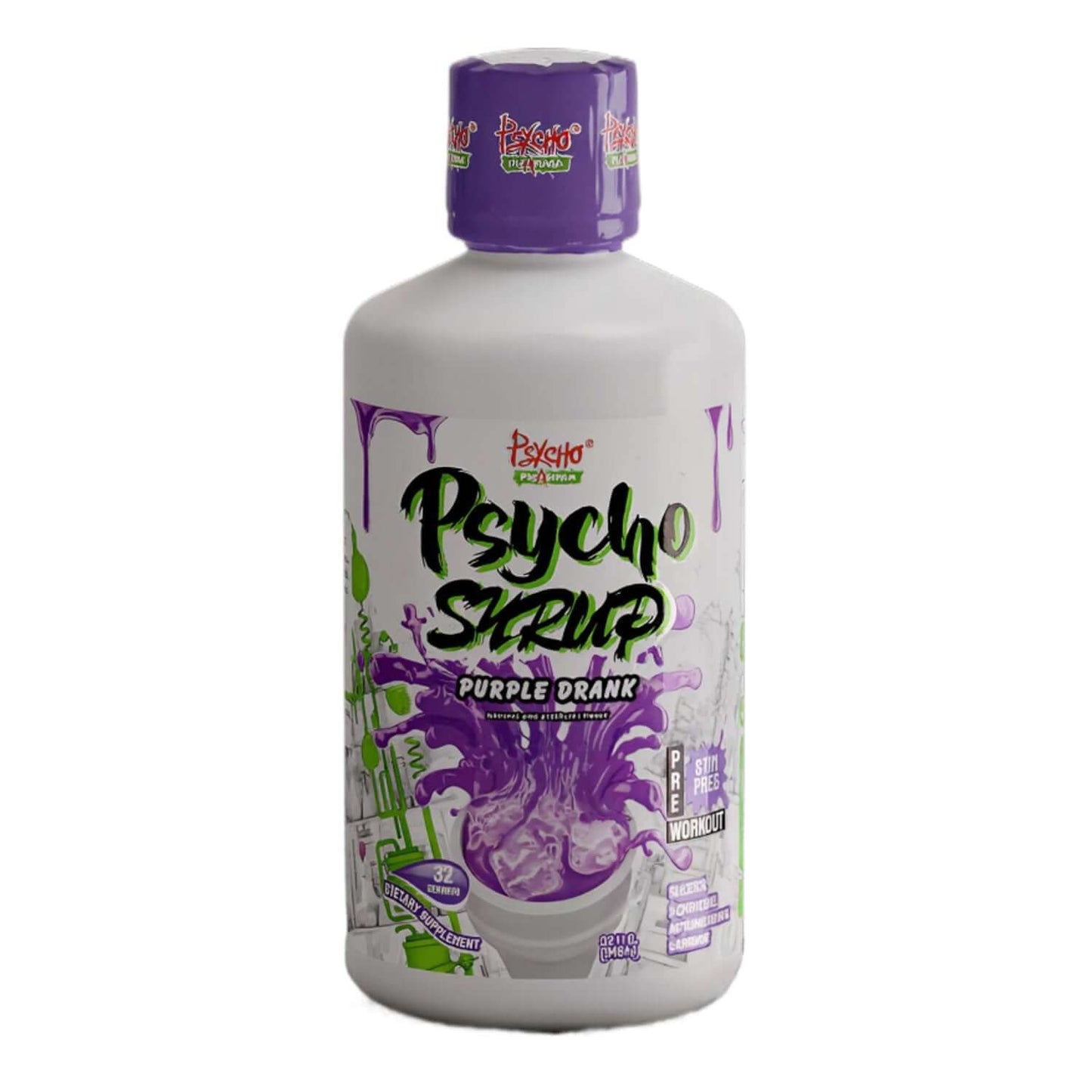 Psycho Pharma Psycho Syrup Size: 32 Svgs Flavour: Purple Drank