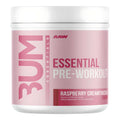 Raw Nutrition CBUM Essential Pre-Workout, Raspberry Creamthickle flavor, 408g. Dietary supplement for energy.