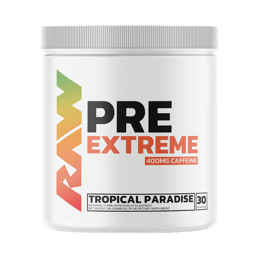 Raw Nutrition Pre Extreme Size: 360g Flavour: Tropical Paradise