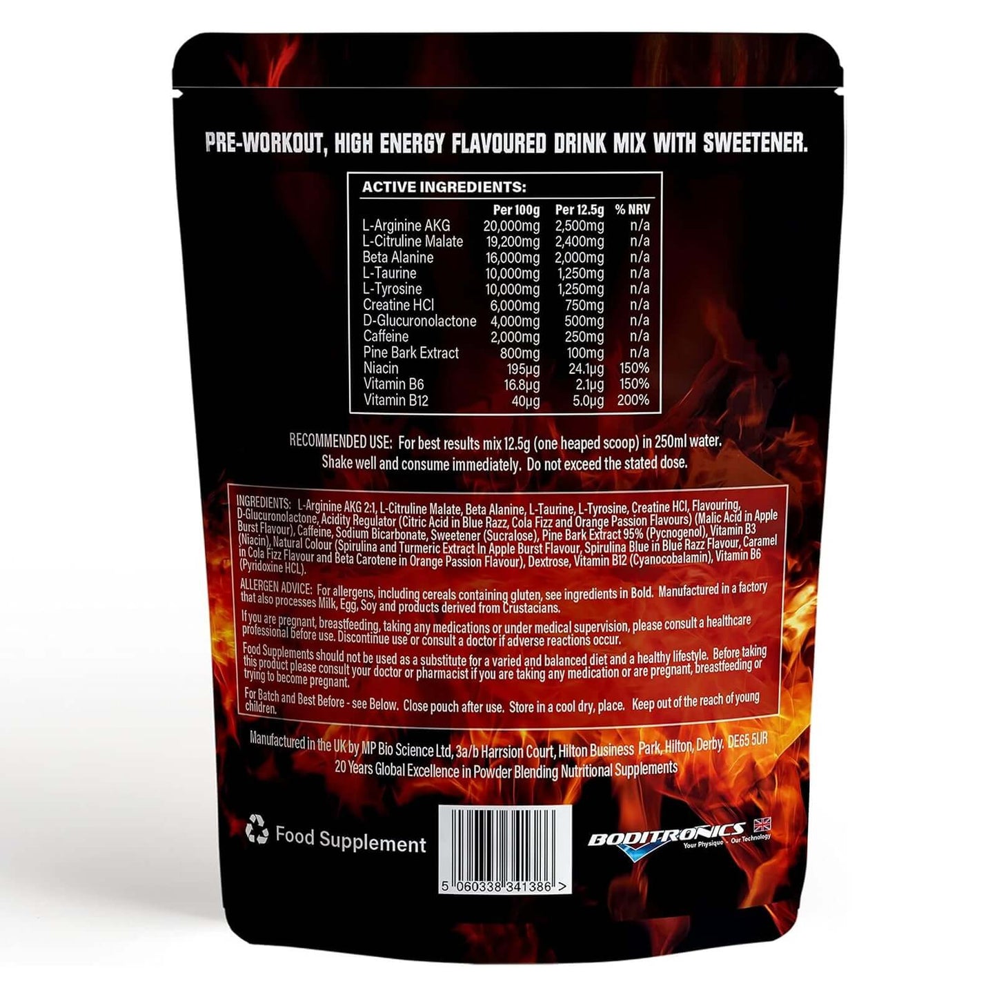Boditronics Red Mist V4 Nutrition Facts