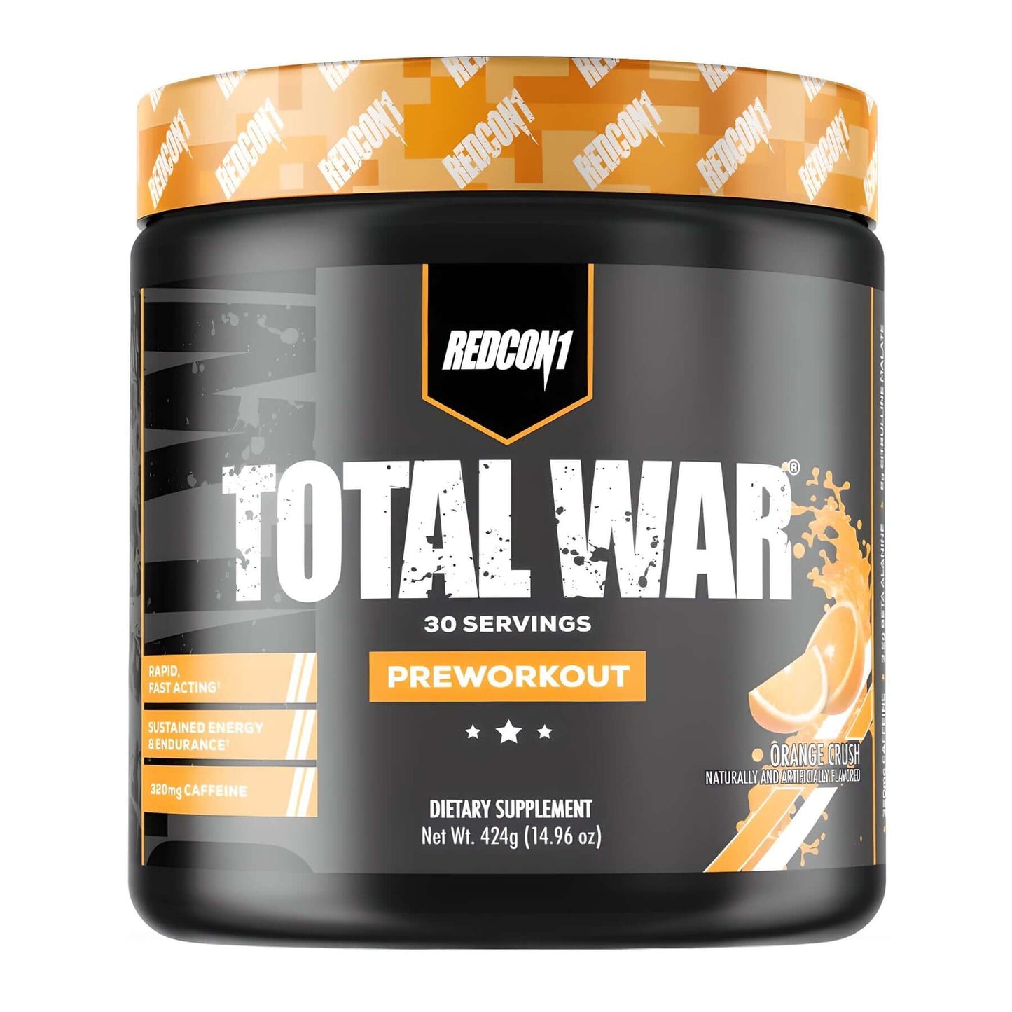 Redcon1 Total War Pre Workout Size: 30 Svgs Flavour: Orange Crush