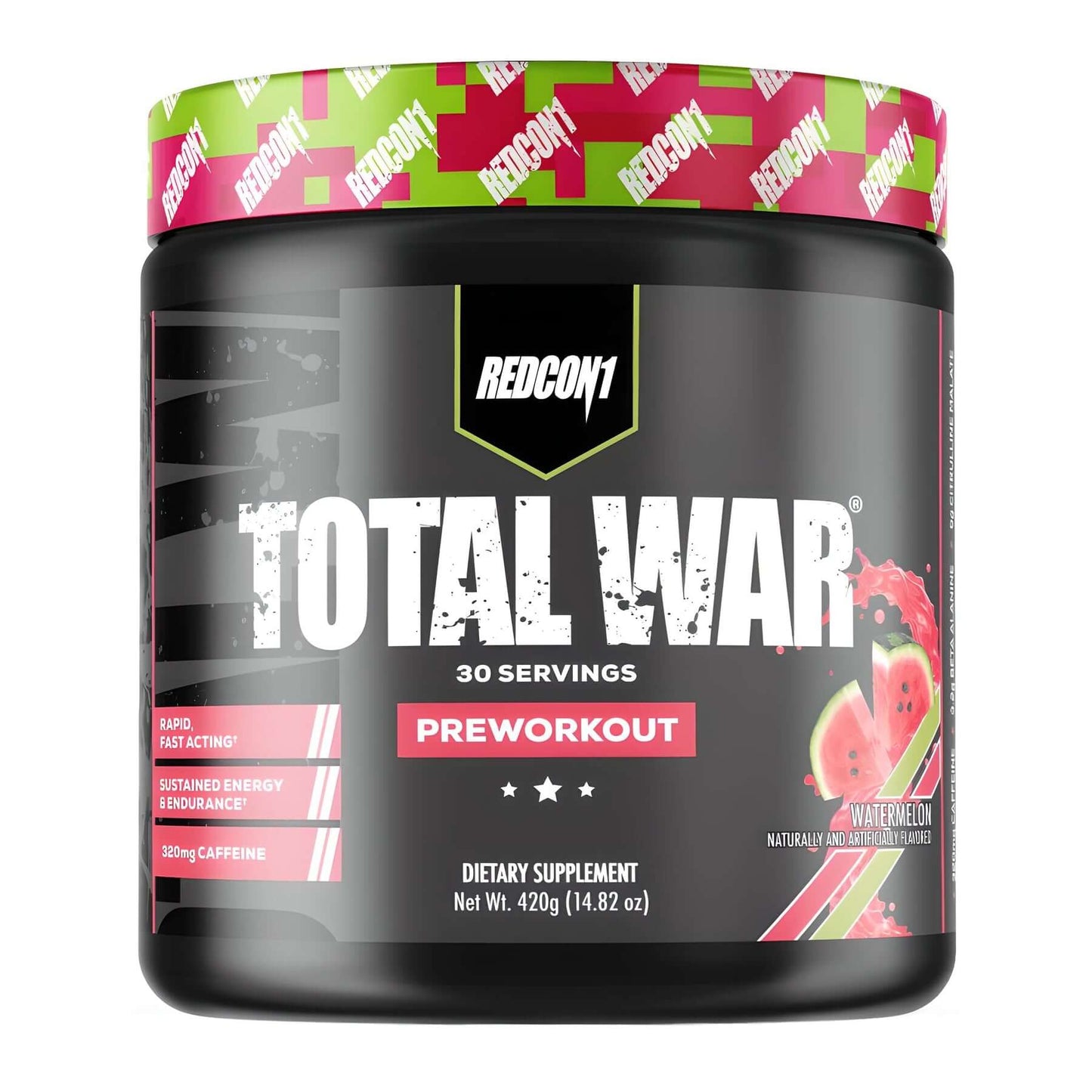 Redcon1 Total War Pre Workout Size: 30 Svgs Flavour: Watermelon