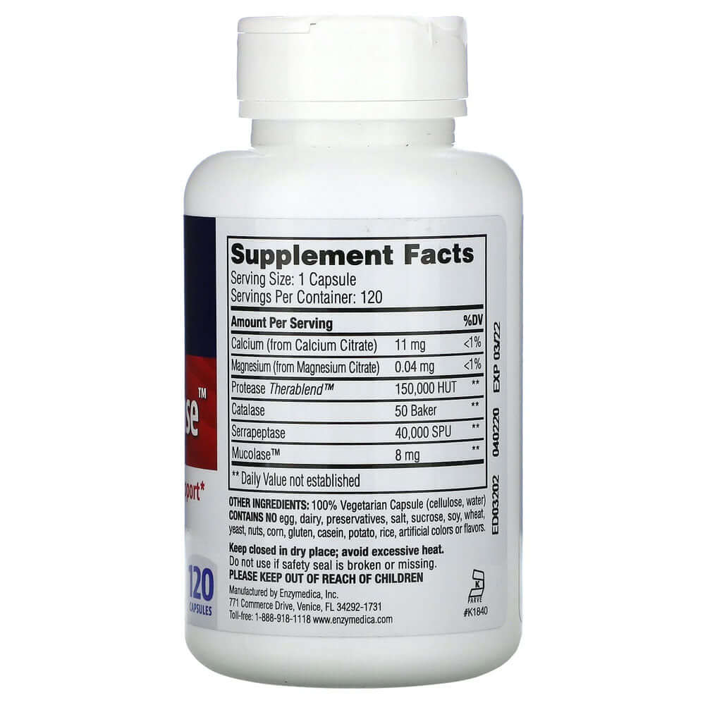 Enzymedica Repair Gold Nutrition Facts