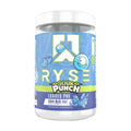 Ryse Loaded Pre-Workout Sour Blue Raz flavor, 435g. Energy supplement for athletic performance.
