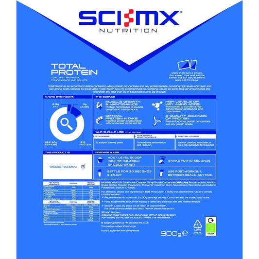 Sci-MX Total Protein Nutrition Facts