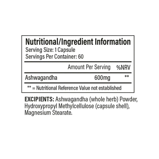 Trained By JP Ashwagandha Nutrition Facts
