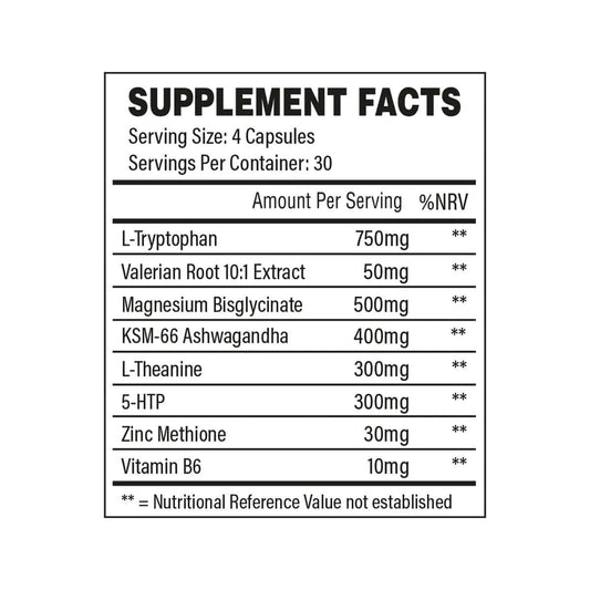 Trained By JP Dream Sleep Nutrition Facts