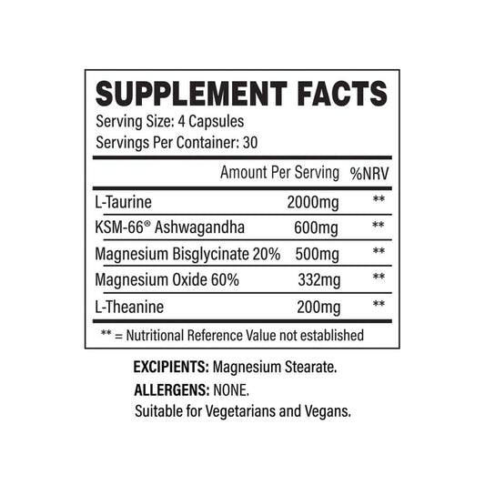 Trained By JP Unwind Nutrition Facts