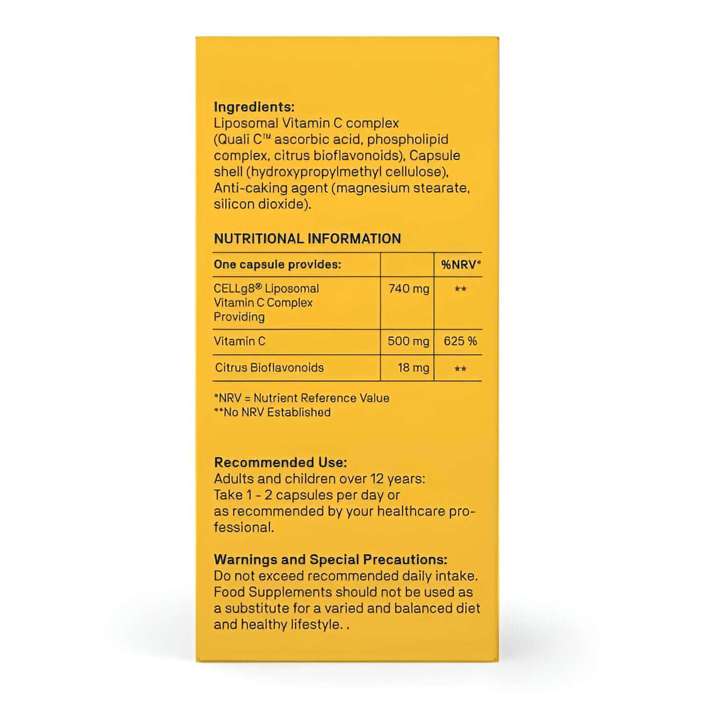 Natroceutics Liposomal Vitamin C Complete Nutrition Facts