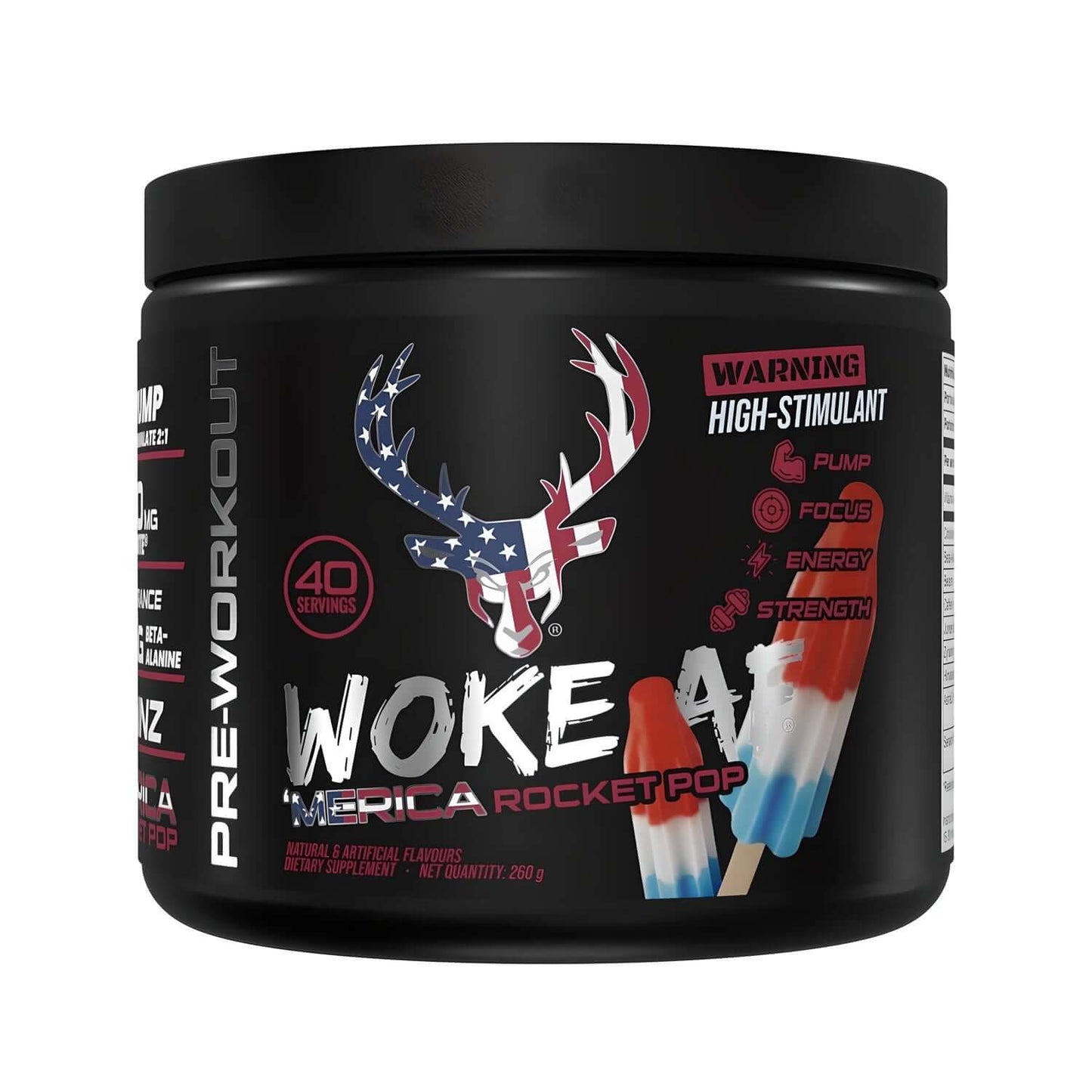 woke af blood raz flavor Bucked Up Woke AF Pre-Workout