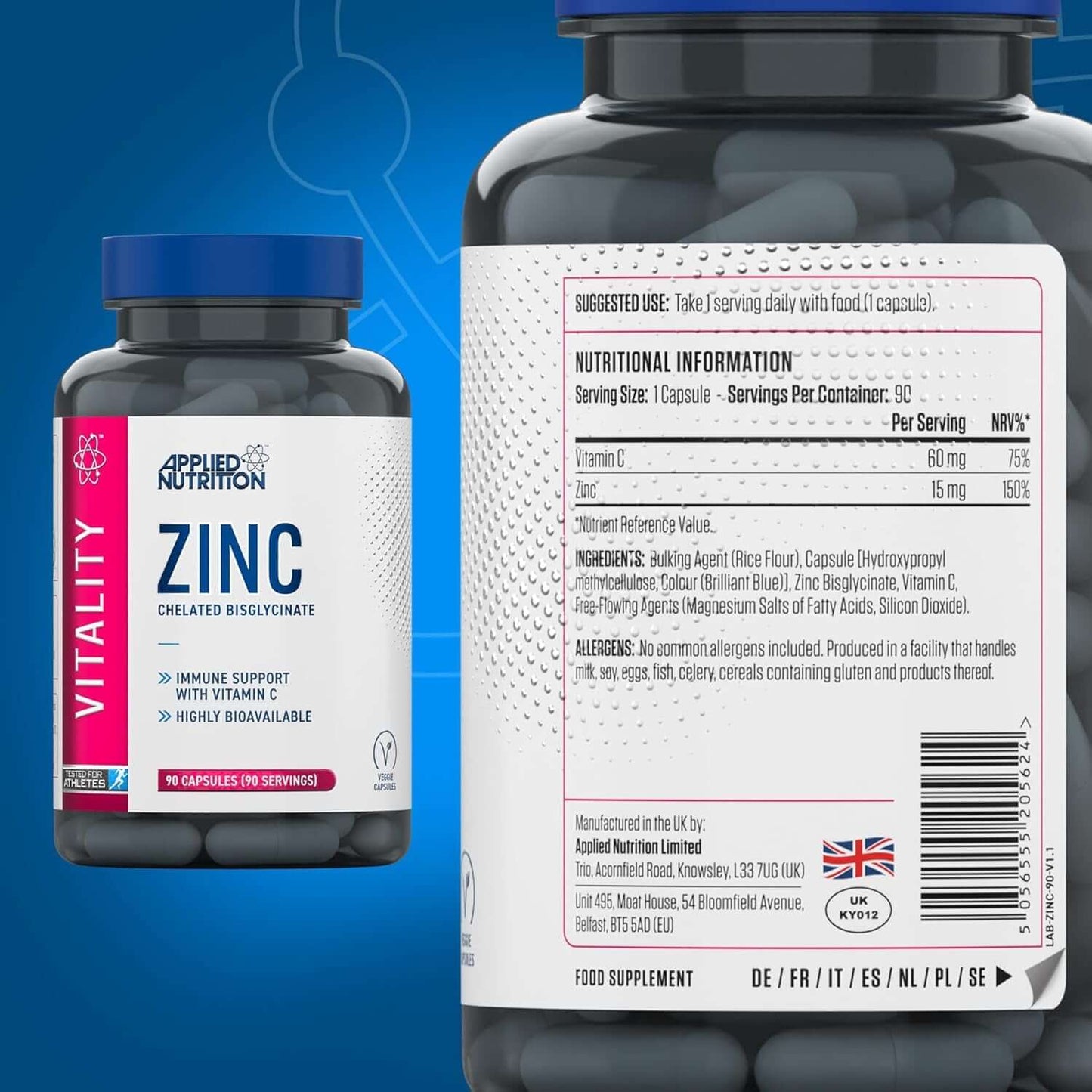 Applied Nutrition Zinc Nutritional Facts