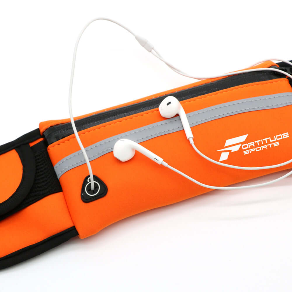 Fortitude Sports Waterproof Running Belt Color: Orange